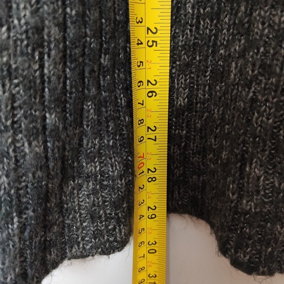 Smartset Open-Front, Short Sleeve Cardigan Dark Gray Medium - Picture 7 of 8